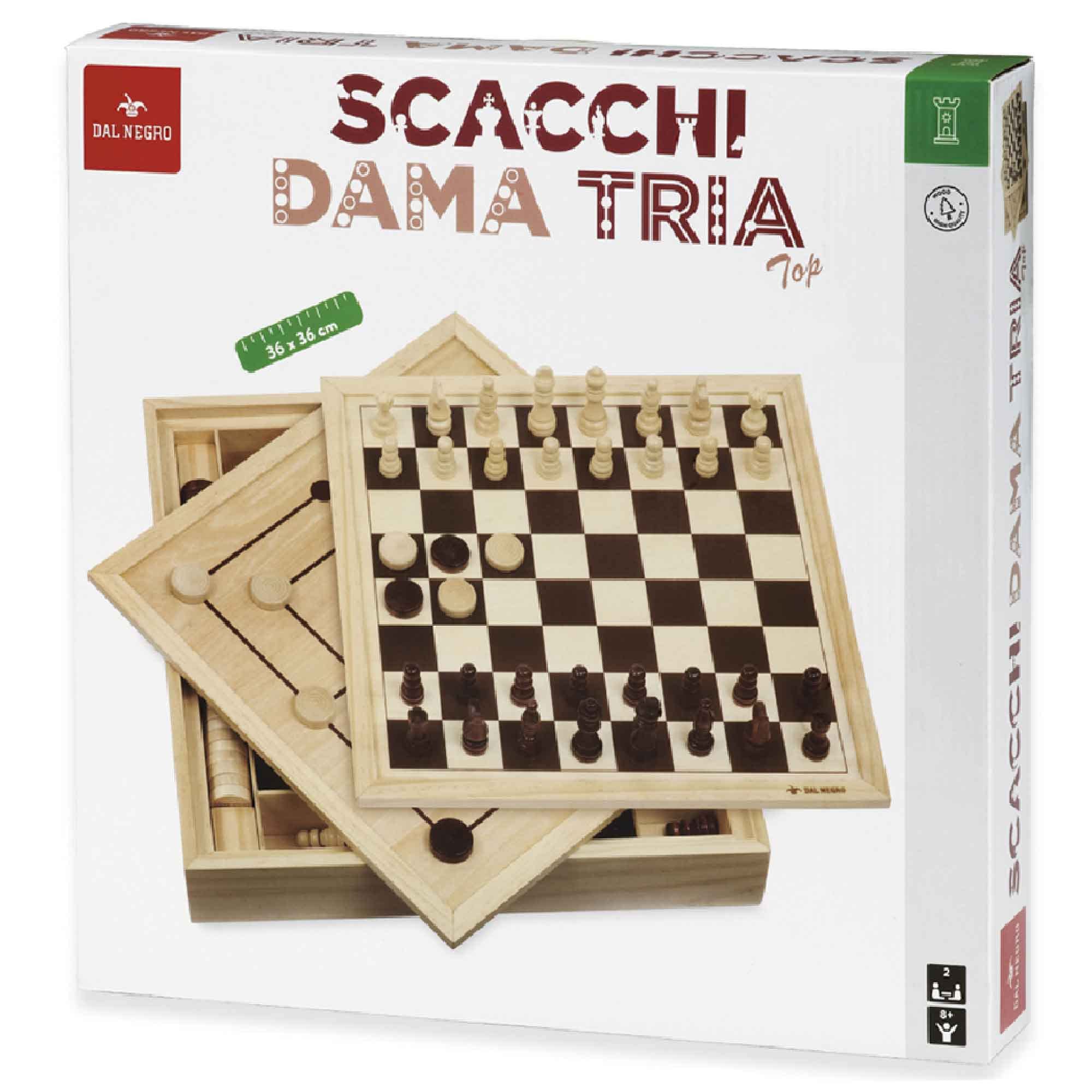 DAL NEGRO SCACCHI DAMA E TRIA TOP 36 CM