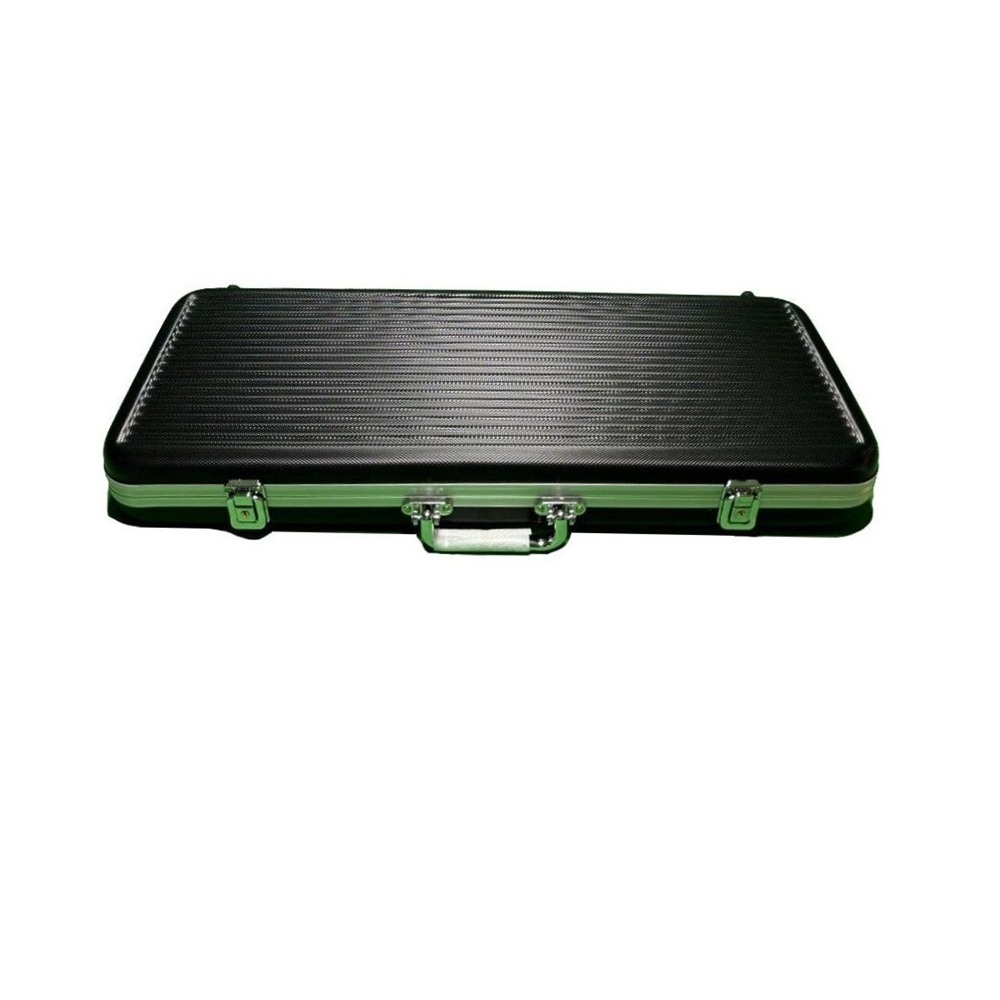 VALIGIA NERA DA 300 CHIPS IN ALLUMINIO